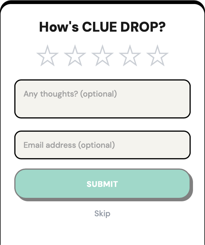 Feedback modal