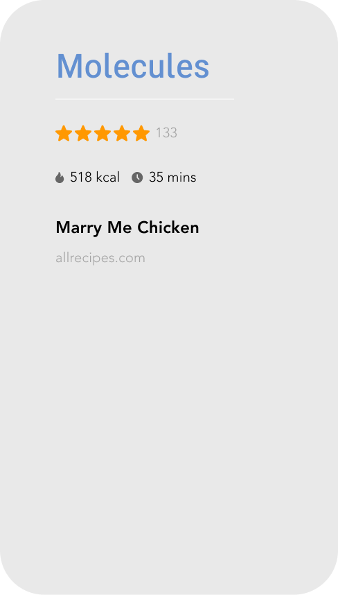 Atomic design — Molecules